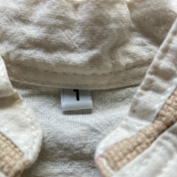 Beige button down guayabera 12 months - Picture 2 of 5